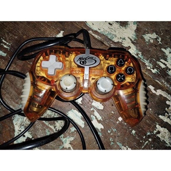 Mad Catz Playstation 2 Orange controller - Picture 2 of 5